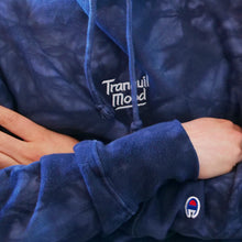 Load image into Gallery viewer, Champion x Tranquil Mood tie-dye hoodie - Navy