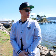 Load image into Gallery viewer, Champion x Tranquil Mood Bomber Jacket (Grey/Charcoal heather)