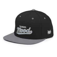 Load image into Gallery viewer, Varsity Script Snapback Hat - Black/ Silver