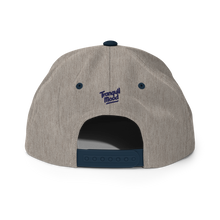 Load image into Gallery viewer, Varsity Script Snapback Hat - Heather Grey/ Navy