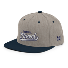 Load image into Gallery viewer, Varsity Script Snapback Hat - Heather Grey/ Navy