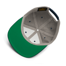 Load image into Gallery viewer, Varsity Script Snapback Hat - Heather Grey/ Navy