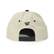 Load image into Gallery viewer, Varsity Script Snapback Hat - Natural/ Black