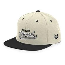 Load image into Gallery viewer, Varsity Script Snapback Hat - Natural/ Black