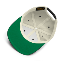 Load image into Gallery viewer, Varsity Script Snapback Hat - Natural/ Black