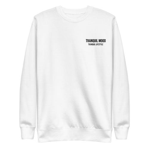 Tranquil Mood Premium Essentials Fleece Pullover - White