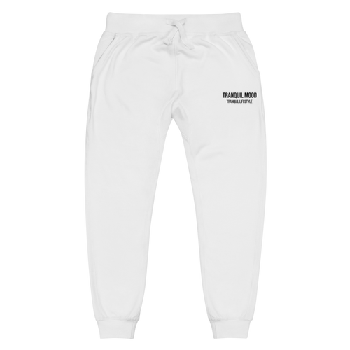 Tranquil Mood Premium Essentials Fleece Sweatpants - White