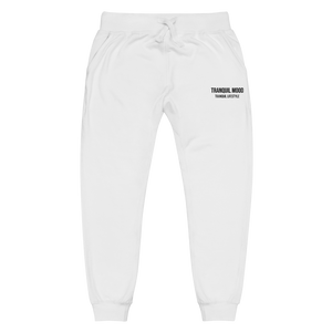 Tranquil Mood Premium Essentials Fleece Sweatpants - White